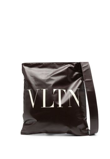 Valentino Garavani VLTN logo-print shoulder bag - Braun