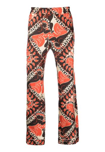 Valentino abstract-print pajama trousers - Orange