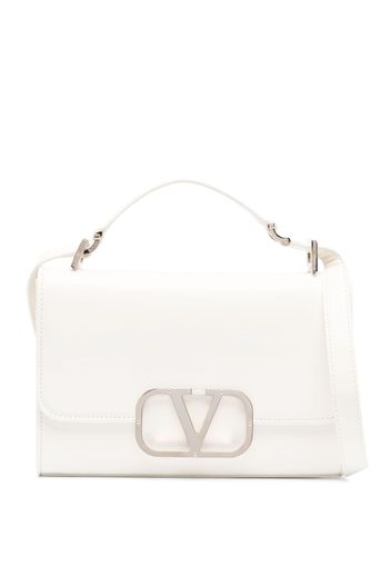 Valentino Garavani VLogo leather shoulder bag - Nude