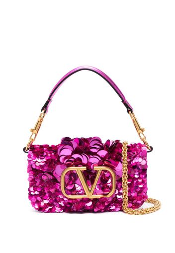 Valentino Garavani small Loco sequinned shoulder bag - Rosa