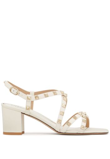 Valentino Garavani Rockstud 60mm block-heel sandals - Weiß