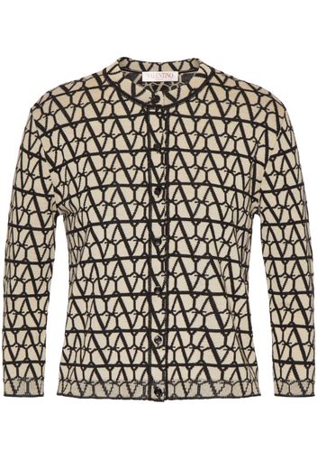 Valentino Garavani Toile Iconographe virgin wool cardigan - Braun