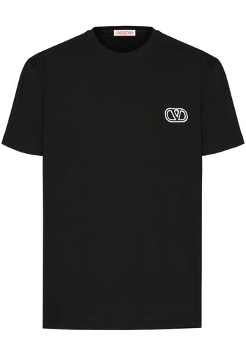 Valentino VLogo-embroidered T-shirt - Schwarz