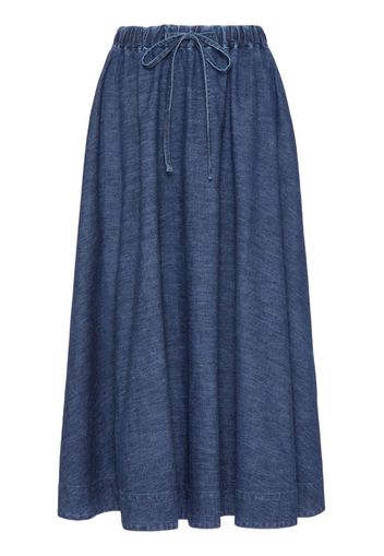 Valentino Garavani denim A-line midi skirt - Blau