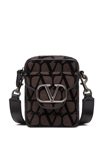 Valentino Garavani VLogo logo-plaque messenger bag - Braun