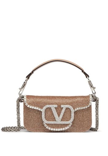 Valentino Garavani Valentino Garavani VLOGO Clutch mit Pailletten - Braun