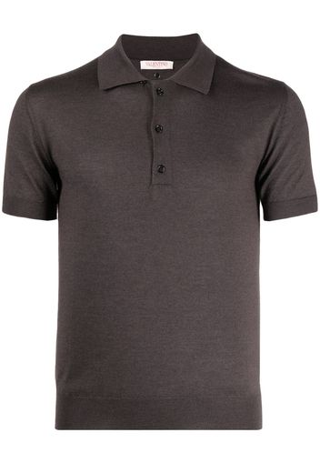 Valentino Garavani Gestricktes Poloshirt - Braun