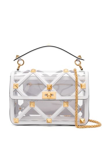 Valentino Garavani medium Roman Stud crossbody bag - Weiß