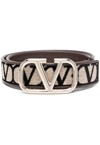 Valentino Garavani VLogo monogram-jacquard belt - Schwarz