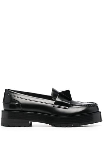 Valentino Garavani Rockstud platform loafers - Schwarz