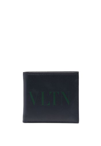 Valentino Garavani VLTN leather bifold wallet - Blau