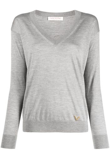 Valentino Garavani VGold V-neck jumper - Grau