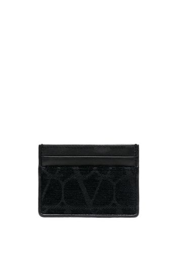 Valentino Garavani Toile Iconographe leather-detail cardholder - Schwarz