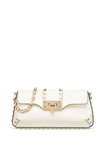 Valentino Garavani Rockstud leather shoulder bag - Weiß