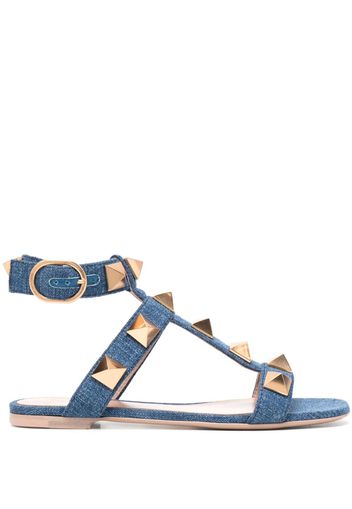 Valentino Garavani Roman Stud denim sandals - Blau