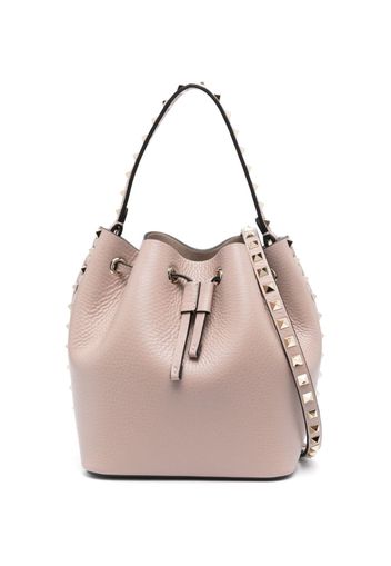 Valentino Garavani Rockstud leather bucket bag - Rosa