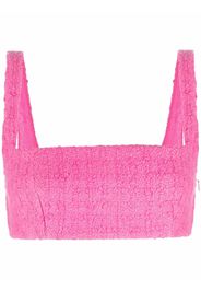 Valentino tweed cropped top - Rosa