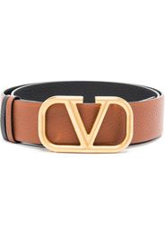 Valentino Garavani VLOGO reversible leather belt - Braun