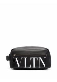 Valentino Garavani VLTN-print wash bag - Schwarz
