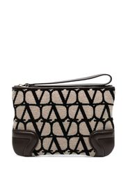 Valentino Garavani Toile Iconographe jacquard pouch - Nude