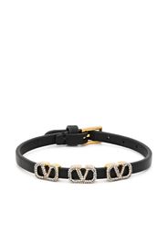 Valentino Garavani VLogo crystal bracelet - Schwarz