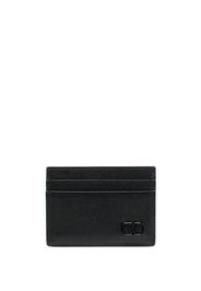 Valentino Garavani logo-plaque leather cardholder - Schwarz