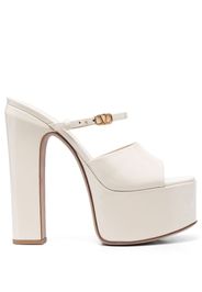 Valentino Garavani Tan-Go 155mm leather platform mules - Nude