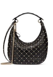 Valentino Garavani Rockstud Spike lambskin shoulder bag - Schwarz