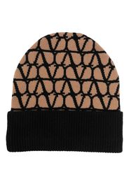 Valentino Garavani Toile Iconographe cashmere beanie - Nude