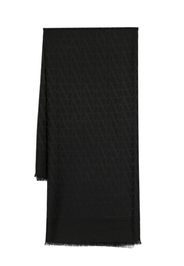 Valentino Garavani Toile Iconographe frayed-edge scarf - Schwarz