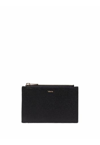 Valextra zip-up leather wallet - Schwarz