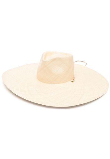 Van Palma Fedora mit breiter Krempe - Nude