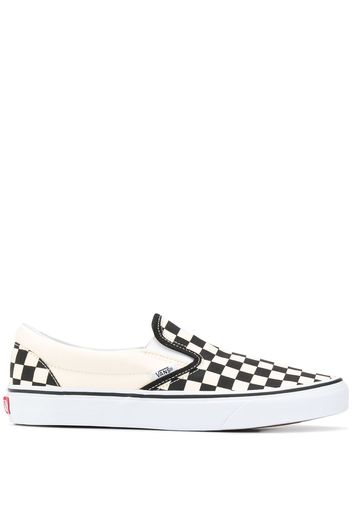 Vans Karierte Slip-On-Sneakers - Weiß