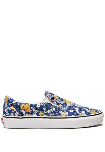 Vans floral-print slip-on sneakers - Blau