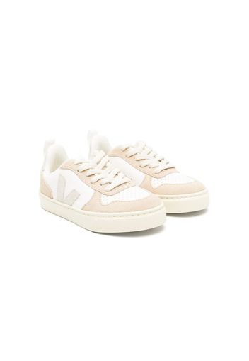 VEJA Kids V-10 leather sneakers - Weiß