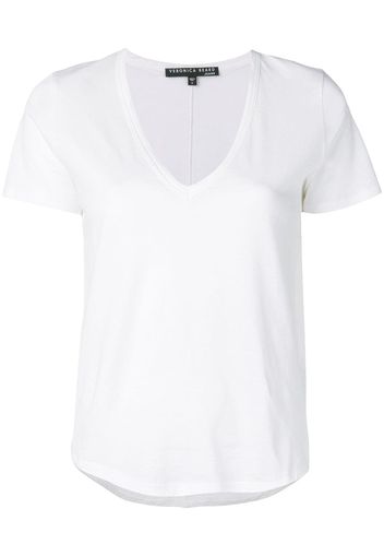 Veronica Beard T-Shirt mit V-Ausschnitt - Weiß