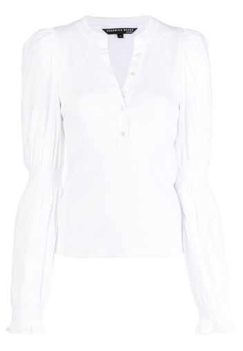 Veronica Beard Effy puff-sleeve blouse - Weiß