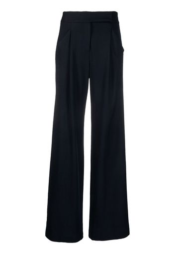 Veronica Beard box-pleated wide-leg trousers - Blau