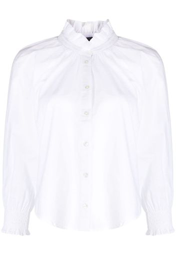 Veronica Beard ruffle-detailing cotton shirt - Weiß