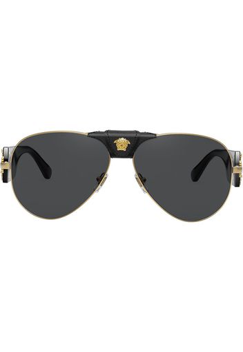 Versace Eyewear Pilotenbrille mit Medusa - Schwarz