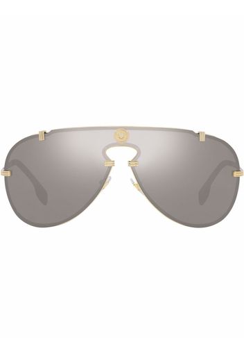 Versace Eyewear curved aviator sunglasses - Grau