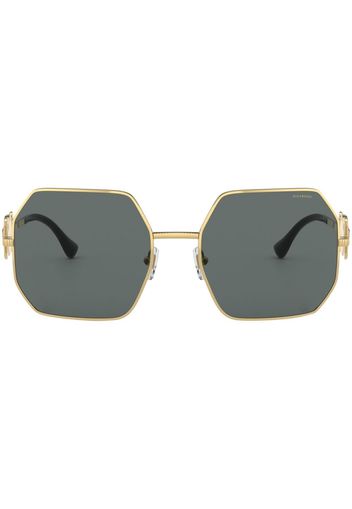 Versace Eyewear Medusa-plaque geometric-frame sunglasses - Gold