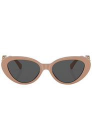 Versace Eyewear Runde Medusa Sonnenbrille - Nude