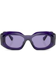 Versace Eyewear logo-plaque geometric-frame sunglasses - Violett