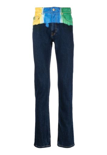 Versace Jeans Couture colour-block slim-fit jeans - Schwarz