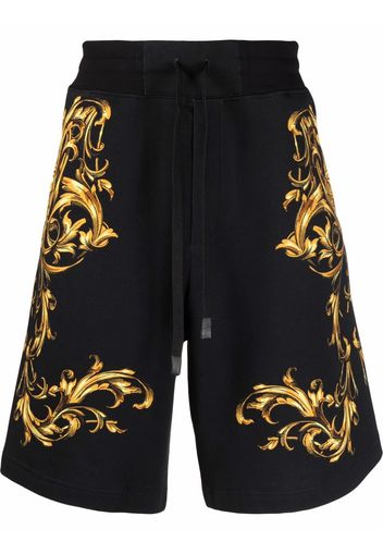 Versace Jeans Couture baroque pattern-print shorts - Schwarz