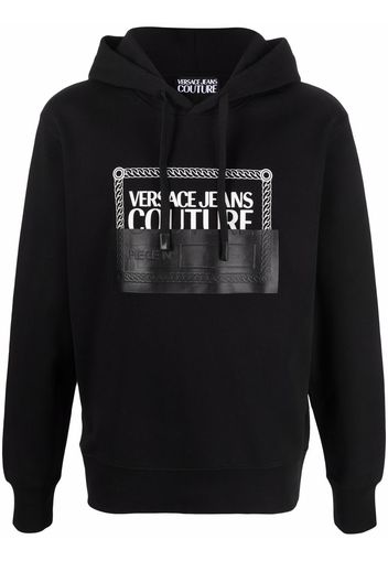 Versace Jeans Couture Hoodie mit Logo-Print - Schwarz