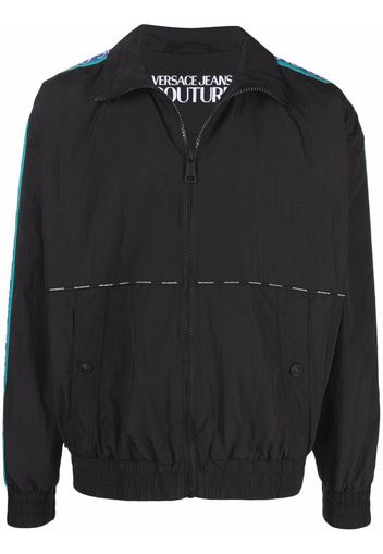 Versace Jeans Couture Jacke mit Logo-Streifen - Schwarz