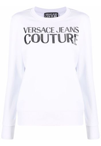 Versace Jeans Couture logo crew-neck sweatshirt - Weiß