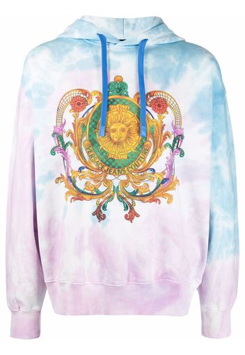 Versace Jeans Couture barocco-print tie-dye hoodie - Blau